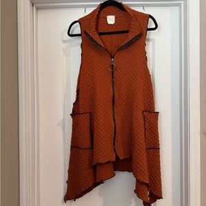 Orange Sleeveless Jacket